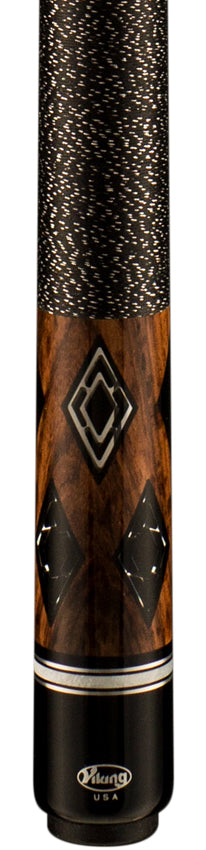 Viking B Series East Indian Rosewood with 116 Black and Mirror Inlays Play Cue - B5800-DIS