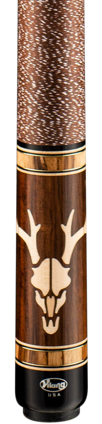 Viking DF0600 Defender Series Play Cue - East Indian Rosewood with Birdseye Maple and Crosscut Zebrawood Inlays