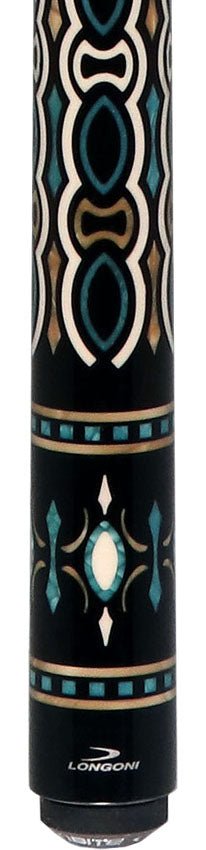 Longoni Ogiva Ocean No Wrap Pool Cue with Luna Nera Pure Graphite Shaft