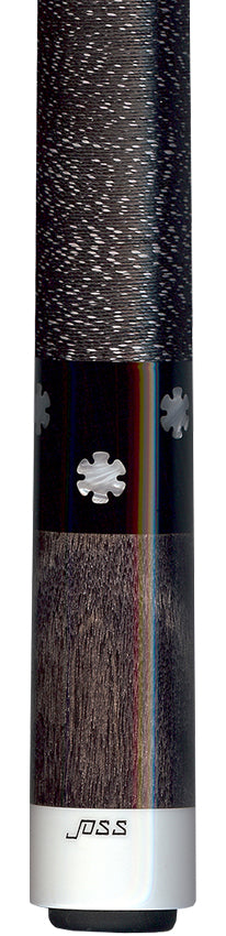 Joss Gray Stained Maple with Notched Pearl Dot Inlays Pool Cue - JC20-51