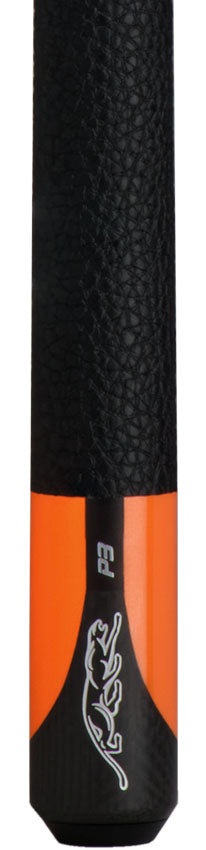 Predator P3 Flare Orange Pool Cue with Luxe Leather Wrap - Uniloc
