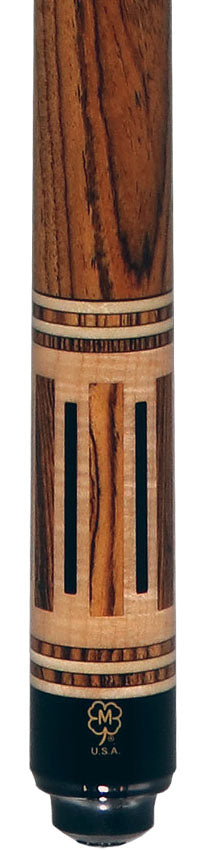 McDermott Curly Maple with Bocote and Black Urethane Inlays Cue of the Month with G-Core Shaft