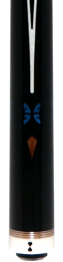 Becue Psyche 2 Carbon Fiber Play Cue with Walnut and Pearl White Inlays
