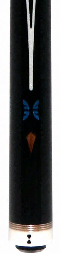 Becue Psyche 2 Carbon Fiber Play Cue with Walnut and Pearl White Inlays