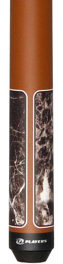 Players Brown Marble with Matte Brown Graphic Series Pool Cue - G4146