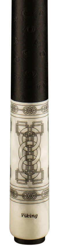 Viking DF0911 Defender Series Play Cue - Premium Smoke Stained Birdseye Maple with White Pearl and Black Inlays