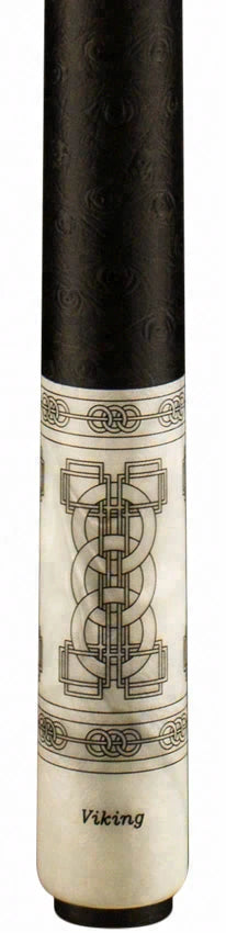 Viking  Defender Series Premium Smoke Stained Birdseye Maple with White Pearl and Black Inlays Play Cue - DF0911