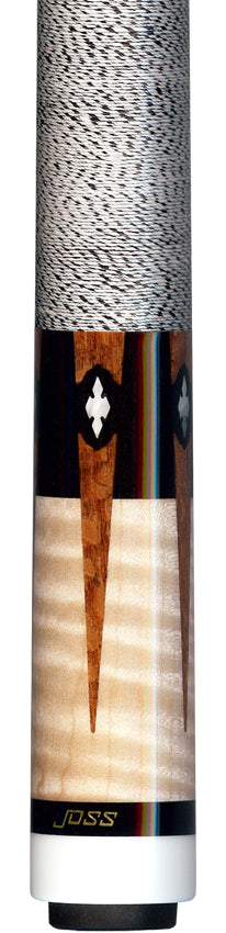 Joss Curly Maple with Lacewood Points and Pearl Inlays Pool Cue - JC2608