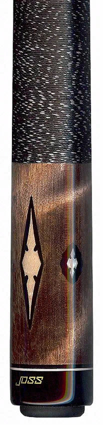 Joss Walnut-Stained Maple with Maple Points and Pearl Inlays Pool Cue - JC20-04