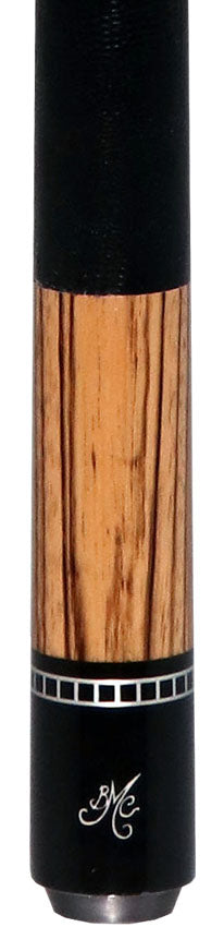 Meucci Exotic Wood Series Zebrawood Pool Cue with Lizard Leather Wrap and Carbon Shaft - EWSZWC