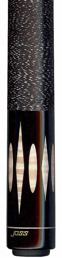 Joss Black-Stained Maple with Natural Curly Inlays Pool Cue - JC20-24