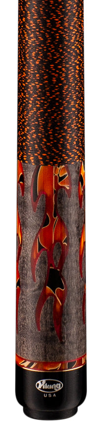 Viking DF0411 Defender Series Play Cue - Smoke Stained Birdseye Maple with Raging Fury and Red Premium Pearl Inlays