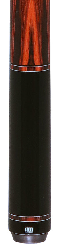 1811 Model 2 Black Forearm and butt Sleeve with Coco Graphic Wrapless Pool Cue Butt - Uni-Loc