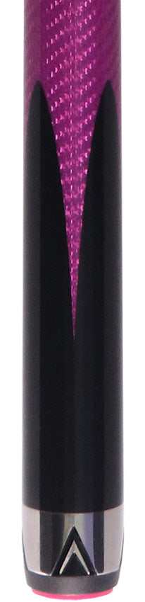 Poison Maelith No Wrap Pool Cue - Pink and Black with 12.4mm Venom Carbon Shaft