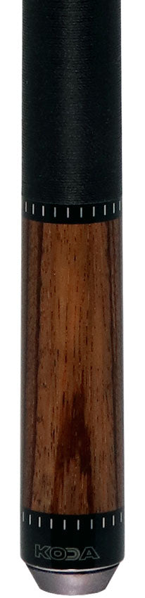 KODA Gray-Stained Zebrawood Pool Cue with Linen Wrap