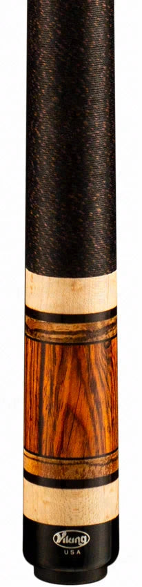Viking Impero Series Coffee-Stained Maple with Cocobolo, Ebony, and Zebrawood Rings Play Cue - IM0105