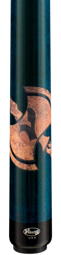 Viking De-Cues Series Teal Stained Northwood Maple with Axe Play