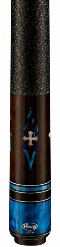 Viking Impero Series Play Cue - West African Ebony with 24 Blue Premium Pearl Inlays - IM0700