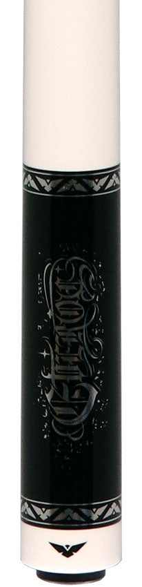 Cueroc Goth 3 Black with Silver Graphic No Wrap Pool Cue