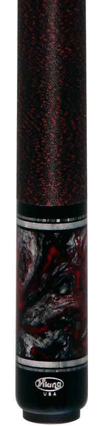 Viking Twilight Series Smoke-Stained Curly Maple with Crimson Storm Premium Pearl Play Cue