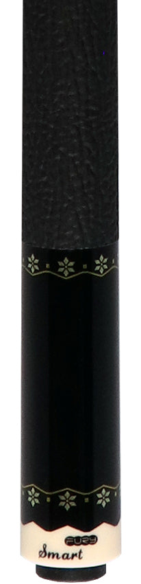 Fury Metallic Black Pool Cue with Sharkskin Leather Wrap - FUCA5