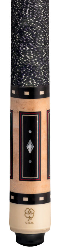 McDermott 50th Anniversary Series Birdseye Maple with Ebony Points and Mother of Pearl Inlays Pool Cue with Maple Shaft and Commemorative 1x1 Case