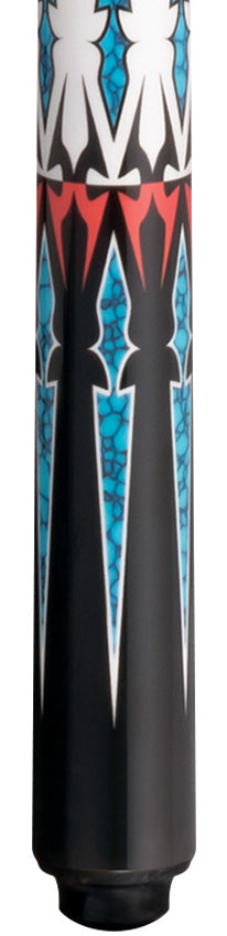 Lucky Black with Blue/Red/ White Graphic  No Wrap Play Cue