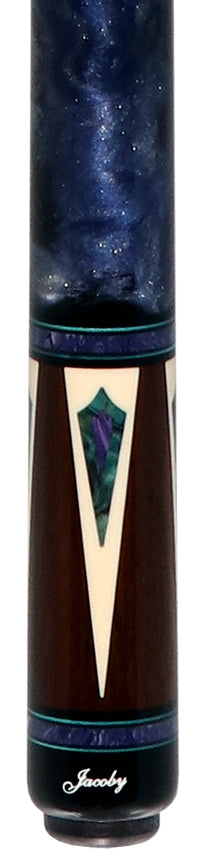 Jacoby Ziricote with White Juma Points and Impregnated Burl No Wrap Pool Cue with Carbon Shaft