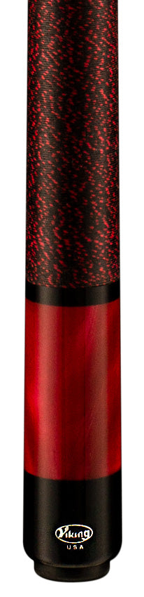 Viking ST0712 Storm Series Play Cue - Crimson-Stained Maple with Red Premium Pearl