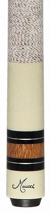 Meucci Ultra Piston 1 Imitation Ivory and Tulipwood Points Pool Cue with Pro Shaft - UP-1