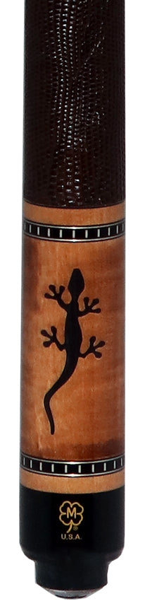 McDermott  G Series Walnut Stained Maple with Black Juma Gecko Inlays Pool Cue - G516