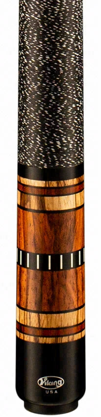 Viking IM0300 Impero Series Play Cue - Khaki Stain Birdseye Maple with Zebrawood and Cocobolo Rings