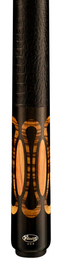 Viking Ovation Series Ebony with Zebrawood and Tulipwood Inlays Play Cue