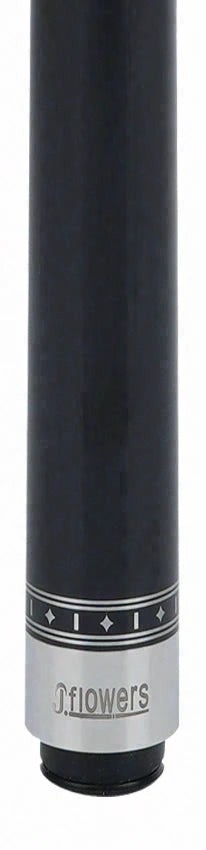 JFlowers True Black No Wrap Pool Cue with Carbon Shaft