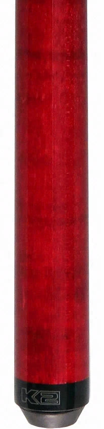 K2 Black with Red Curly Maple 6 in 1 No Wrap Break/Jump Pool Cue