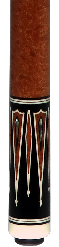 Pechauer Limited Edition Ebony with Quilted Sapele Points and Abalone Inlays Pool Cue - PL39