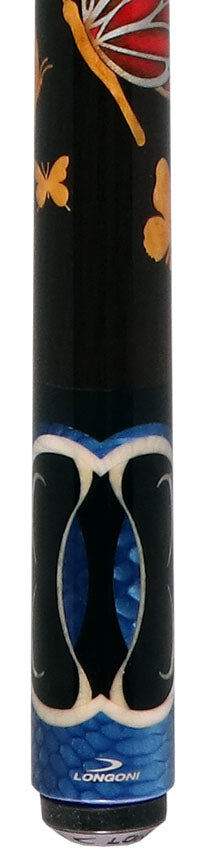 Longoni Papilio Lux Arcobaleno Pool Cue with S2 American Wood Shaft