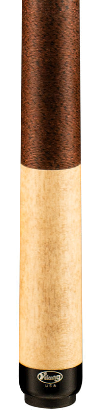 Viking B2204 A228 Khaki Stained Play Cue with Brown Linen Wrap