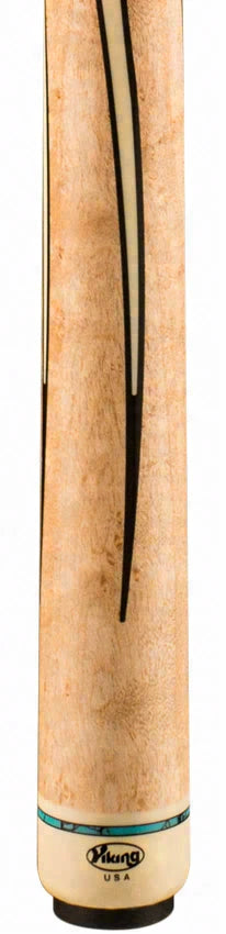 Viking Helix Series Khaki-Stained Birdseye Maple with 88 West African Ebony Inlays Play Cue - HL0604