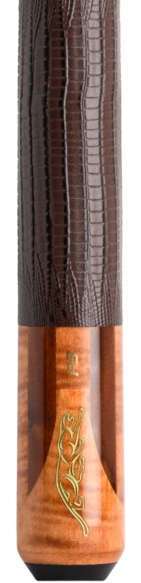Predator P3 Aura Golden Curly Maple and Bocote Pool Cue with Luxe Leather Wrap - Uniloc