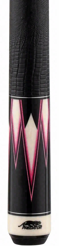 Predator Truesplice 16 Ebony Forearm with Pink and Black Veneers Pool Cue with Lizard Wrap - Radial