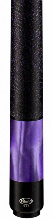 Viking Helix Series Khaki-Stained Birdseye Maple with 8 Black and Purple Premium Pearl Inlays Play Cue - HL0204