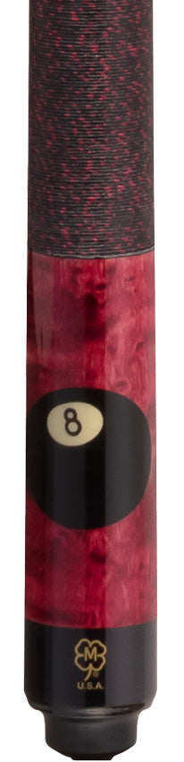 McDermott Burgundy/Walnut Stained Maple with 8 Ball Cue of the Month with G-Core Shaft