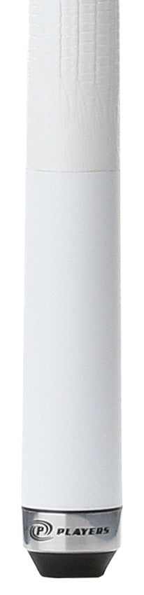 Players Classic Series Matte Dandelion White Play Cue with White Embossed Leather - C707