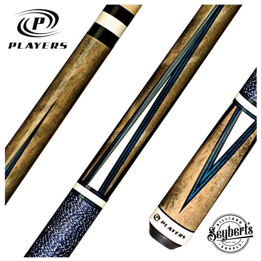 Players Pool Cue - C810 Grey Stained 4 Point Classic Series
