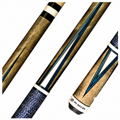 Players Classic Series Smoke Grey Stained 4 Point Graphic Pool Cue - C810