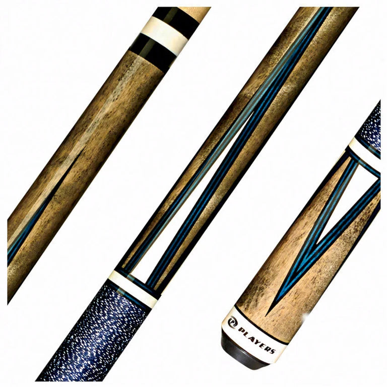 Players Classic Series Smoke Grey Stained 4 Point Graphic Pool Cue - C810