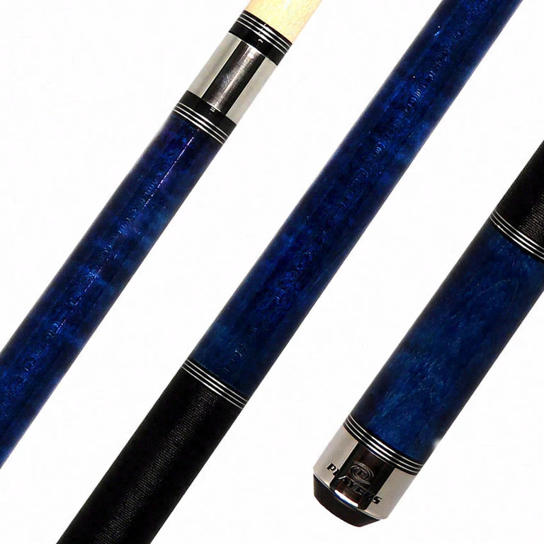 Players Classic Series Sky Blue Stained Maple with Linen Wrap Pool Cue - C955