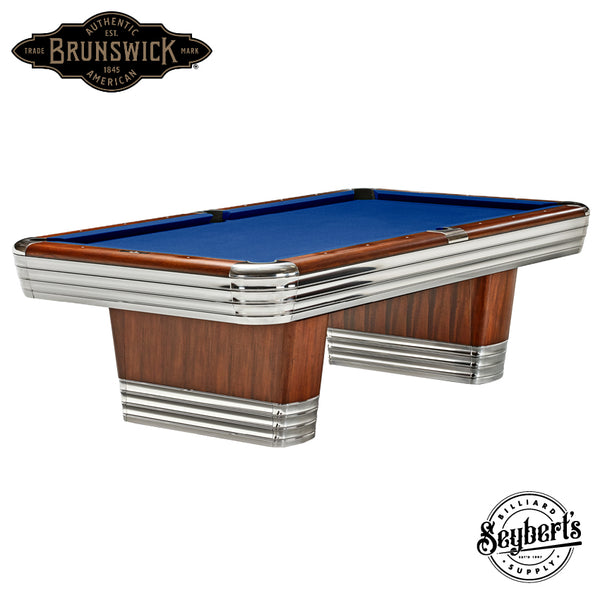Brunswick Centennial Rosewood Chrome Pool Table - Seybert's Billiards Supply