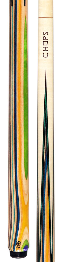 McDermott Chops Sneaky Pete Skateboard Pool Cue - Vertical Design